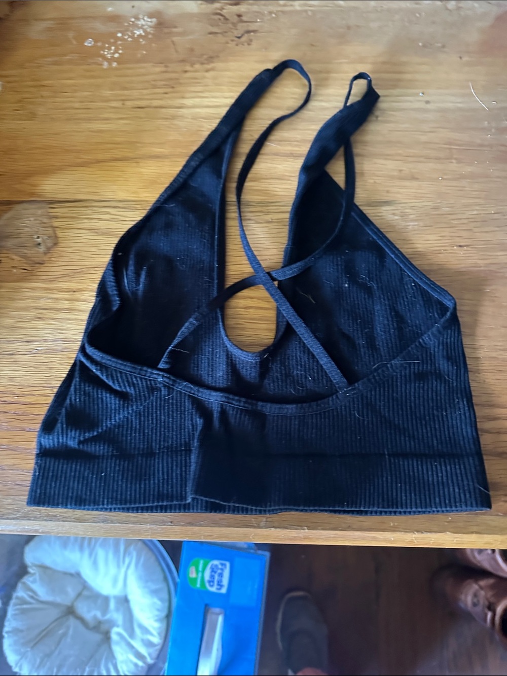 Free People Ribbed Cream Halter Bralette - Picture 3 of 4